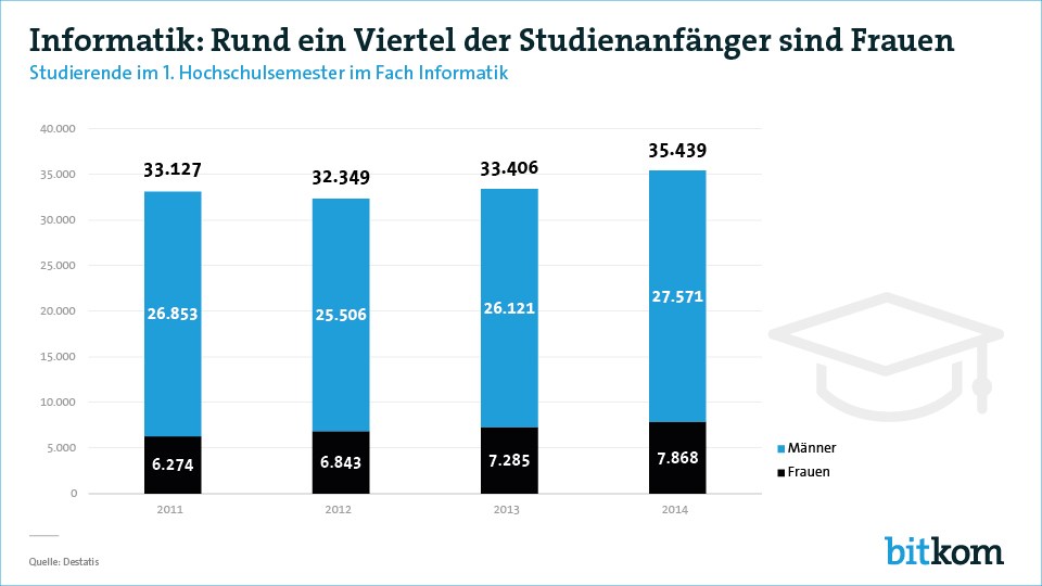 grafik bitkom informatik studienanfänger