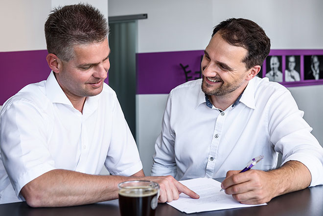 Experten im Gespräch: Peter Klien (links) und Bernd Länge (rechts).