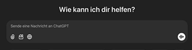 Der Screenshot zeigt einen Ausschnitt des Bildschirms, in dem der Prompt eingegeben und abgeschickt wird.